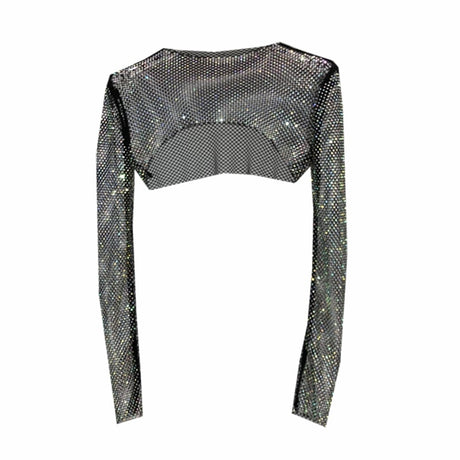 Glittery Net Bolero Top