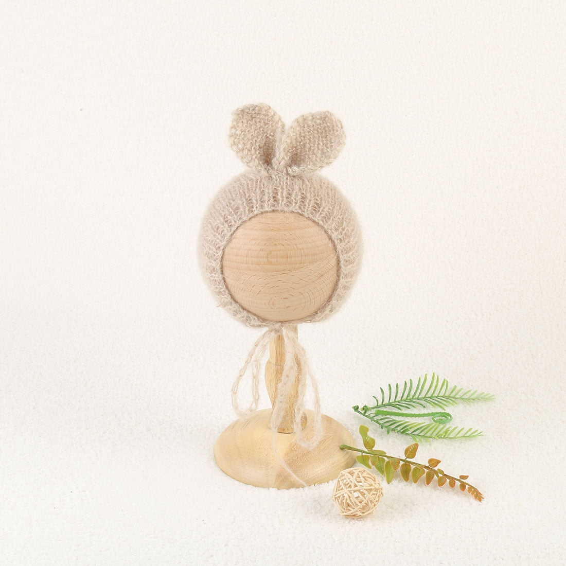 Soft Knitted Angora Floppy Rabbit Ears Bonnet Newborn Photography Props