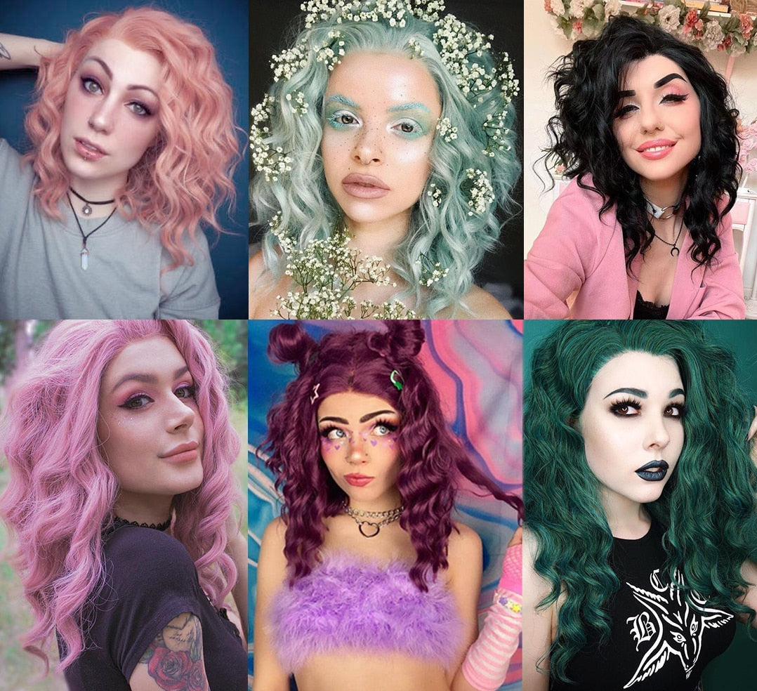 Curly’s Lace Front Short Bob Wigs