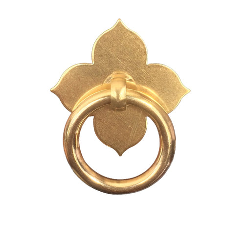 Brass Four Leaf Cabinet Drawer Pulls Hardware