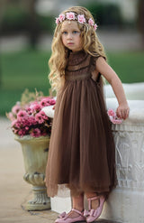 Girls Summer Flower Tulle Lace Dress Photoshoot Dress
