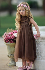 Girls Summer Flower Tulle Lace Dress Photoshoot Dress