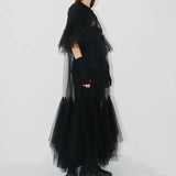 Lydia Tulle Spliced Ruffles Dresses