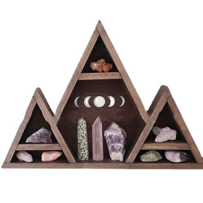 Wooden Crystal Display Shelves