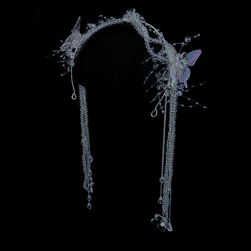Mermaid Headdress Water Effect Transparent Crystal Headwear