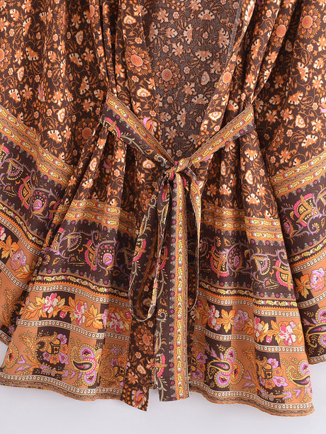 River Moss Boho Short Kimono