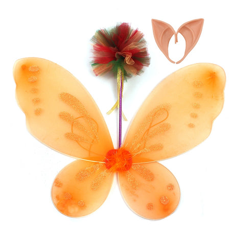 Woodland Fairy Princess Costume for Girls Fancy Tutu Dress with Wings
