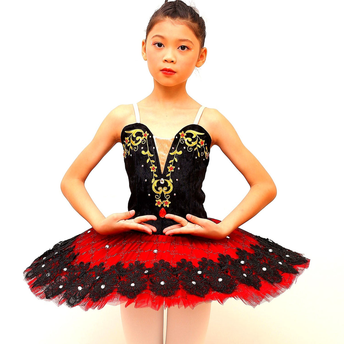 Velvety Top Embroidered Ballet Tutus Kids and Adult Ballerinas