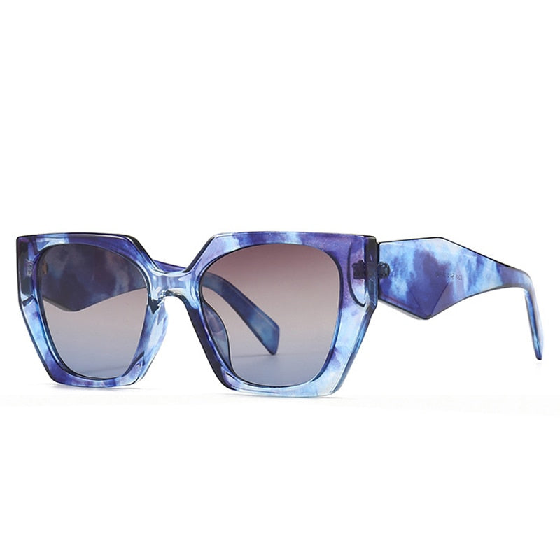 Rainbow Cats Eye Polygon Sunglasses