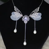 Crystal Magic Enchanted Forest Faerie Necklace