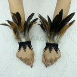 Natural Feather Wrist Cuffs