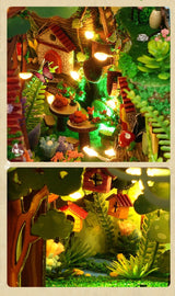 Firefly Forest DIY Kit Book Nook Dollhouse Model Wooden Miniature House with Furniture