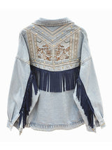 Florence Embroidered Tassel Denim Jacket