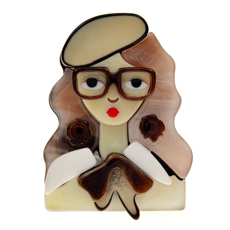 Woodland Fleur Acrylic Brooches 6 Colours Available