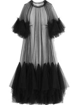 Lydia Tulle Spliced Ruffles Dresses