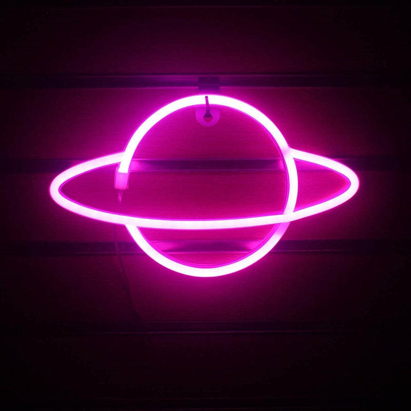 Planets & Astronauts Neon Lights LED Night Lights