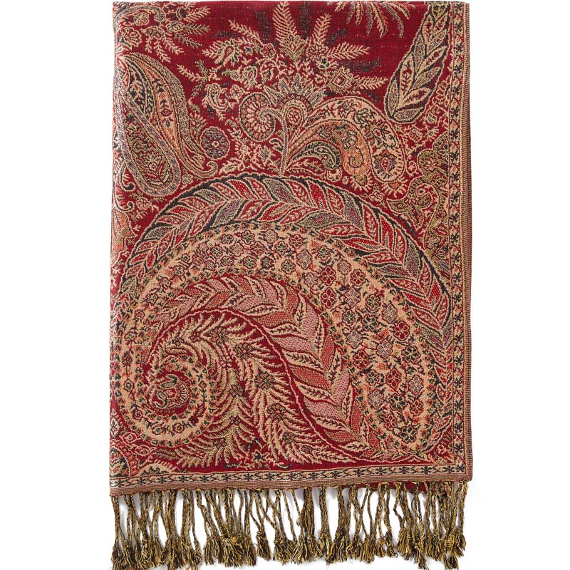 Pashmina Paisley Large Silk Scarf Wrap