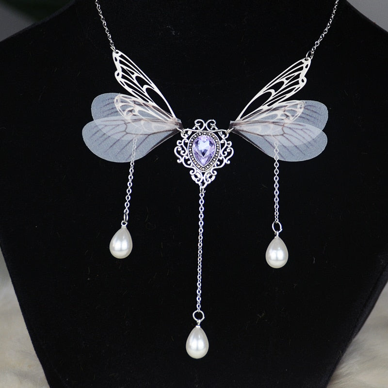 Crystal Magic Enchanted Forest Faerie Necklace