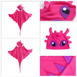 Toothless Dragon Costume Warm Fleece Cloak and Hat