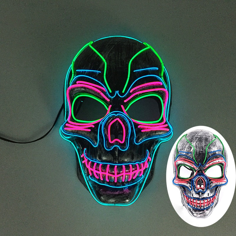 Glowing Cosplay LED Joker Masks