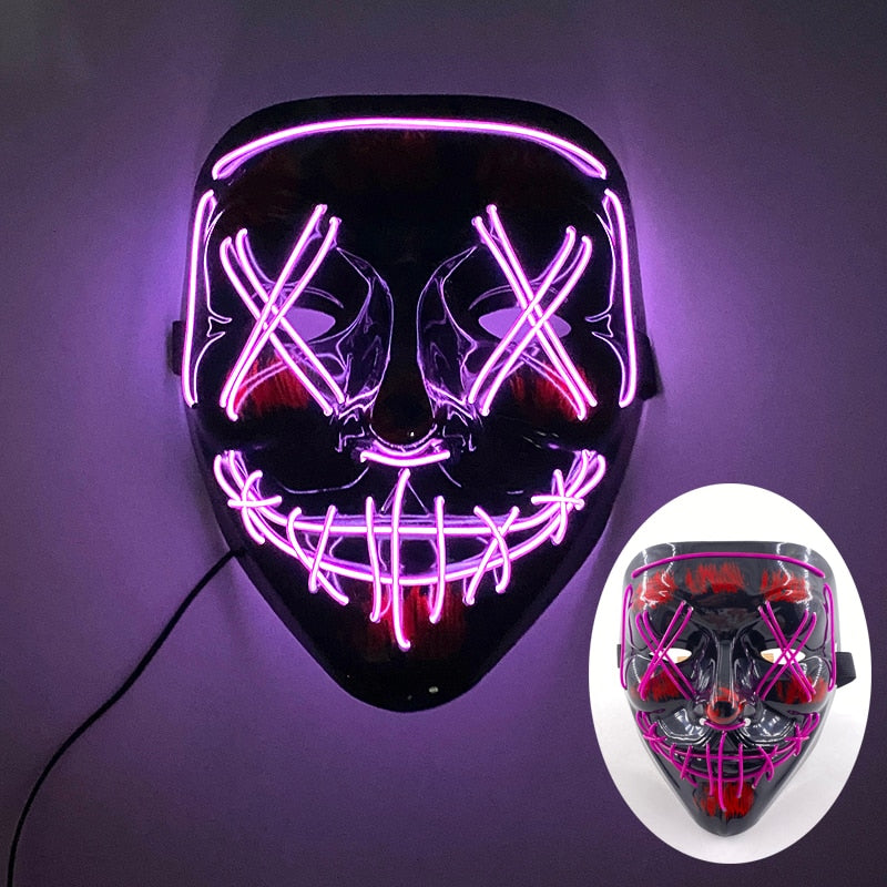 Glowing Cosplay LED Joker Masks