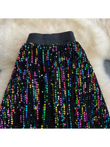 Cyber Queen Sparkly Sequins Maxi Skirt