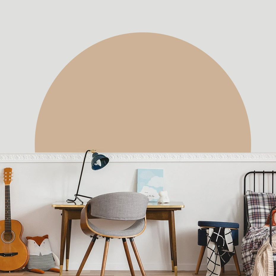 Half Circle Removable Peel and Stick Wall Sticker Wall Decal
