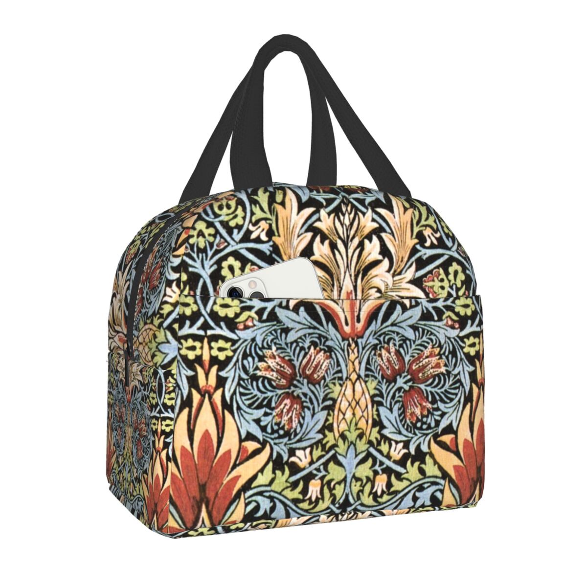 William Morris Print Thermal Insulated Lunch Bag