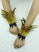 Natural Feather Wrist Cuffs