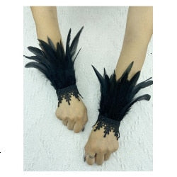 Natural Feather Wrist Cuffs