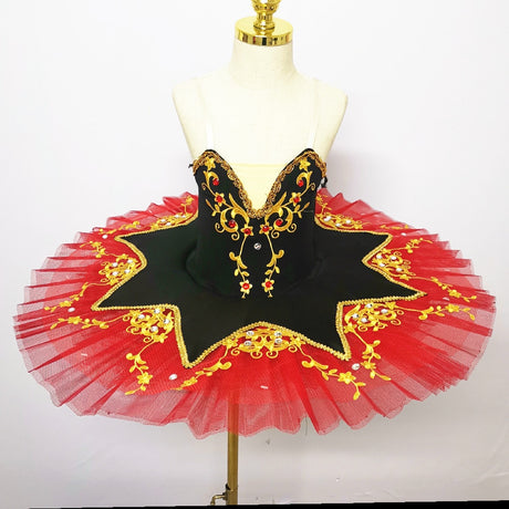 Velvety Top Embroidered Ballet Tutus Kids and Adult Ballerinas