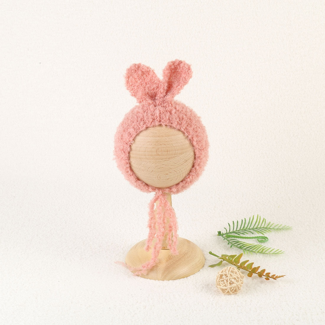 Soft Knitted Angora Floppy Rabbit Ears Bonnet Newborn Photography Props