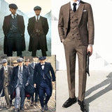 Mens Three Piece Peaky Blinders Tweed Suits