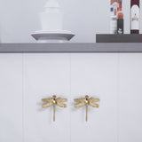 Brass Dragonfly and Feather Furniture Door Handles and Knobs