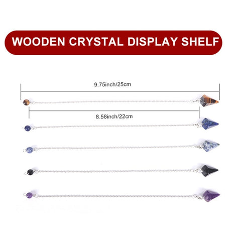 Wooden Crystal Pendulum Display Frame