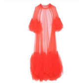 Lydia Tulle Spliced Ruffles Dresses