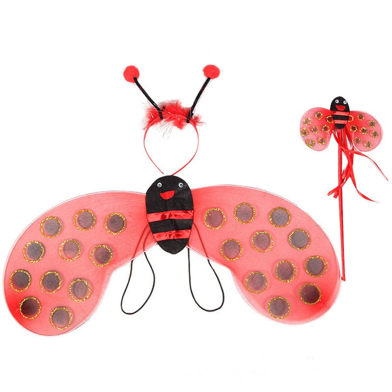 4 Piece Sets Bumble Bee & Ladybug Costumes for Kids