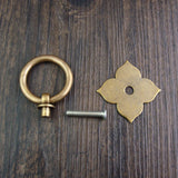 Brass Four Leaf Cabinet Drawer Pulls Hardware