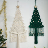 Macrame Boho Christmas Tree with Star Wall Hanging