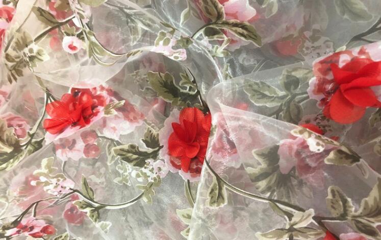 Spring Flowers Removable Puff Sleeves