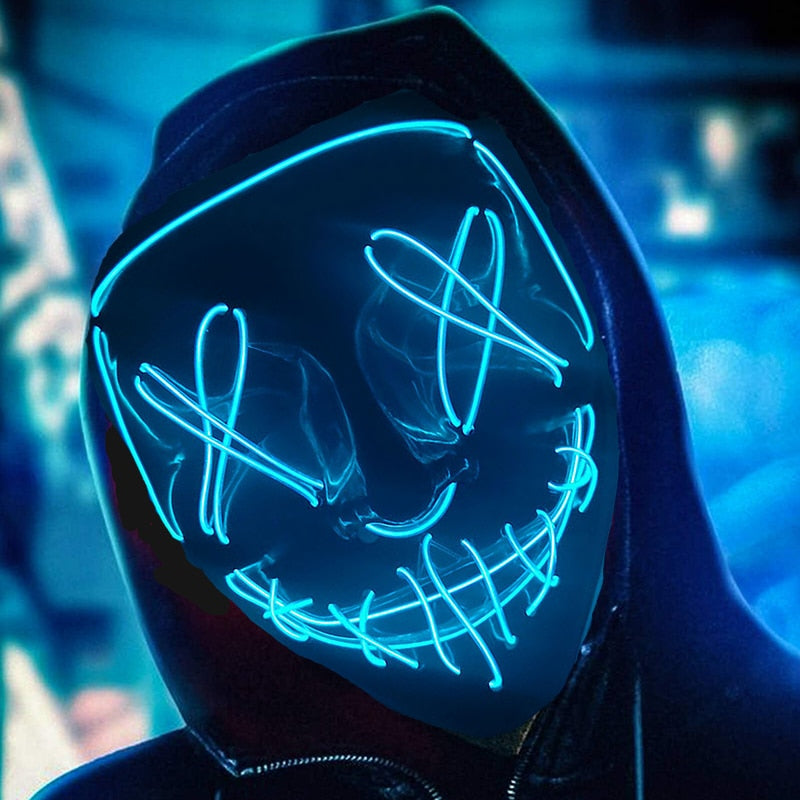 Glowing Cosplay LED Joker Masks