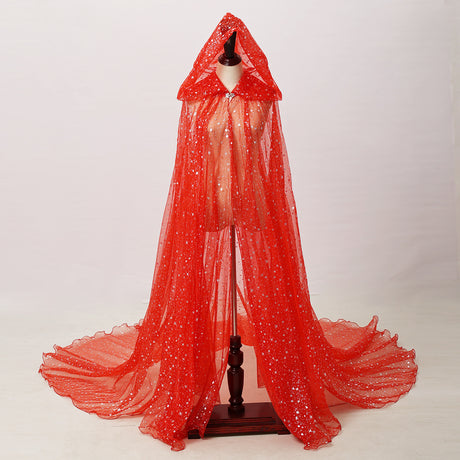 Starry Stars Tulle Hooded Cloaks