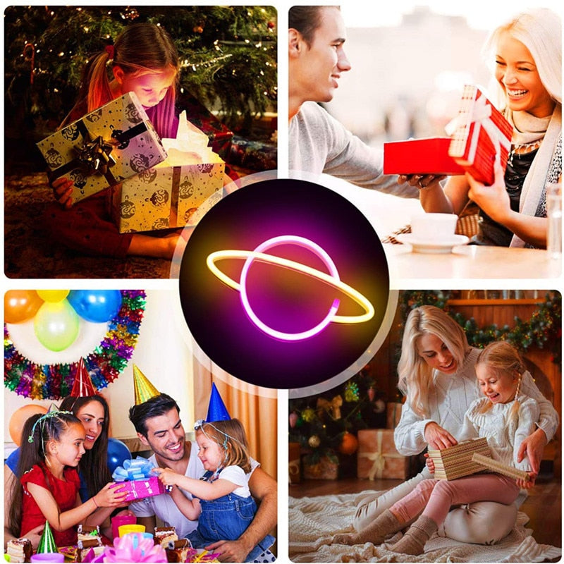 Planets & Astronauts Neon Lights LED Night Lights