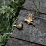 Bronze Birds Stud Earrings