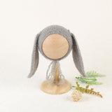 Soft Knitted Angora Floppy Rabbit Ears Bonnet Newborn Photography Props