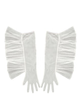 Sheer Ruffles Long Gloves