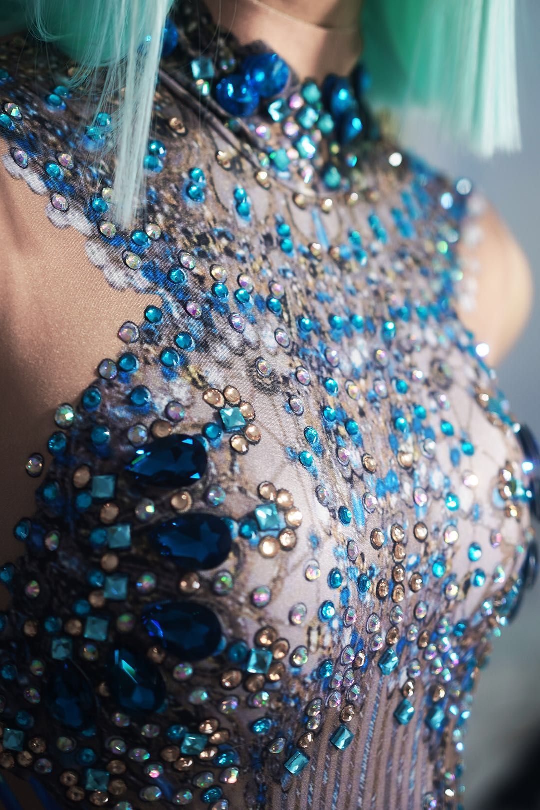Miranda Blue Tassel Dress Performance Stage Wear