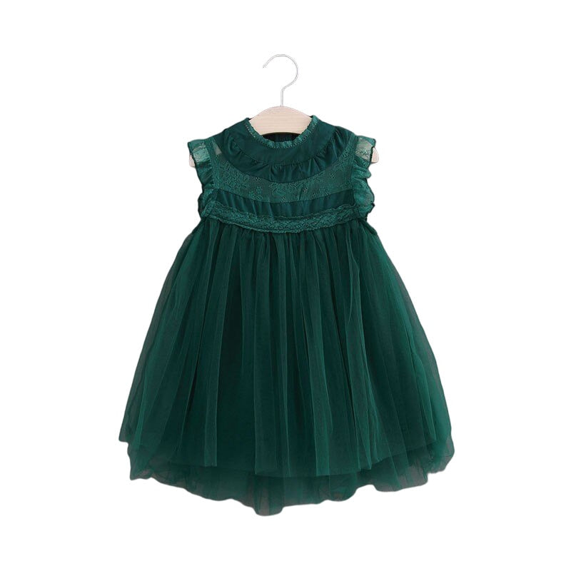 Girls Summer Flower Tulle Lace Dress Photoshoot Dress