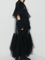 Lydia Tulle Spliced Ruffles Dresses