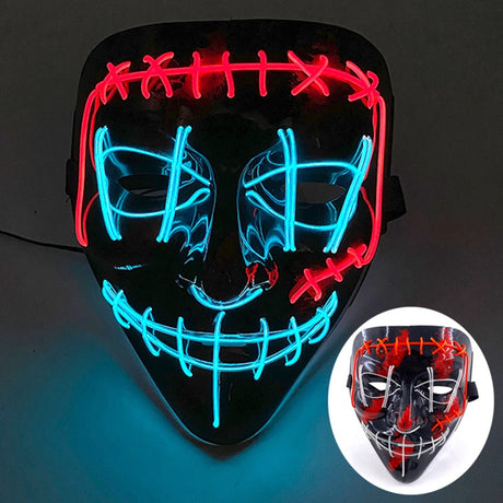 Glowing Cosplay LED Joker Masks